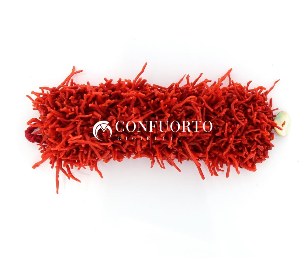 BRACCIALE UNCINETTO IN CORALLO ROSSO